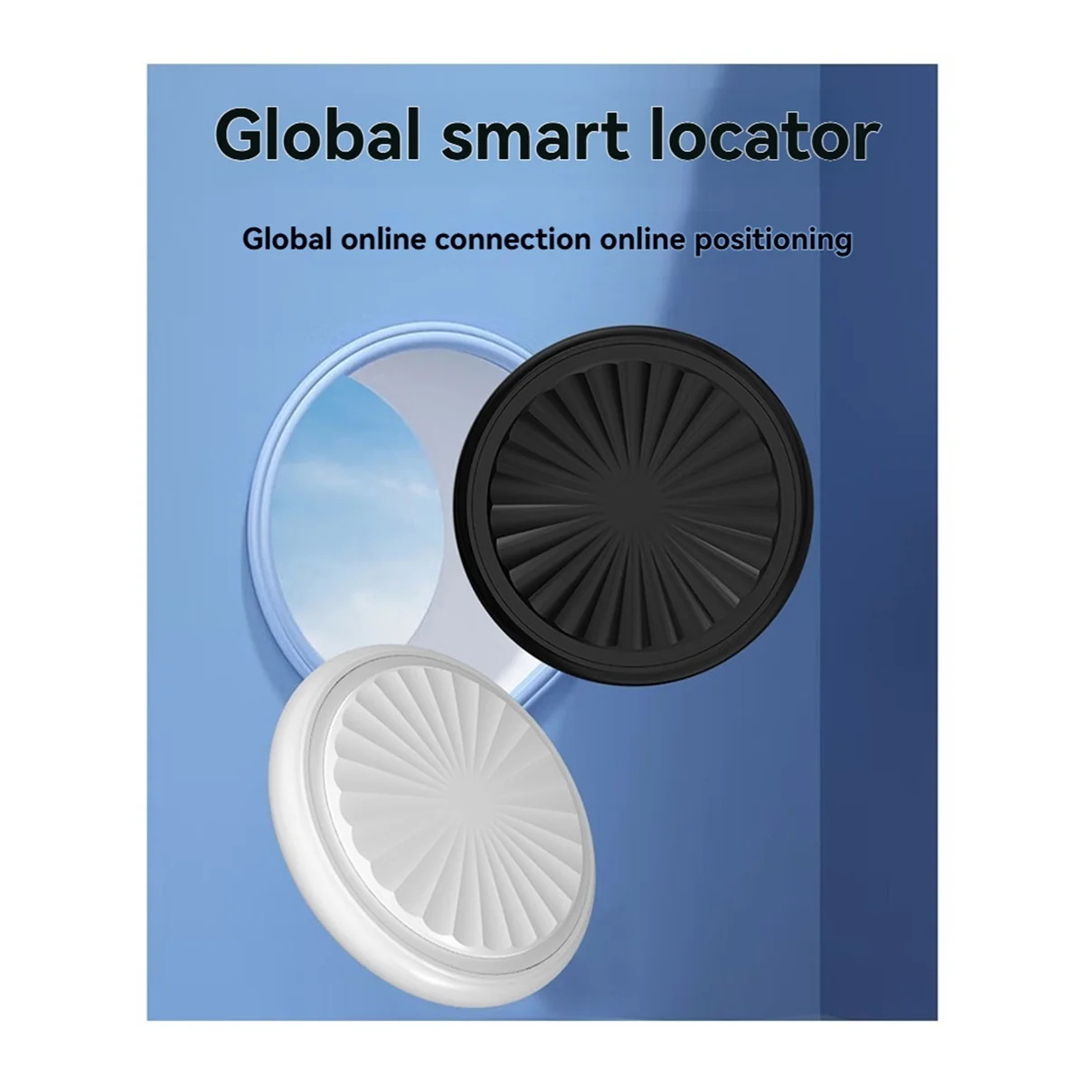 

Bluetooth GPS Tracker Global Positioning Finder, Smart Anti-Lost Alarm, Reminder, Positioning Device White