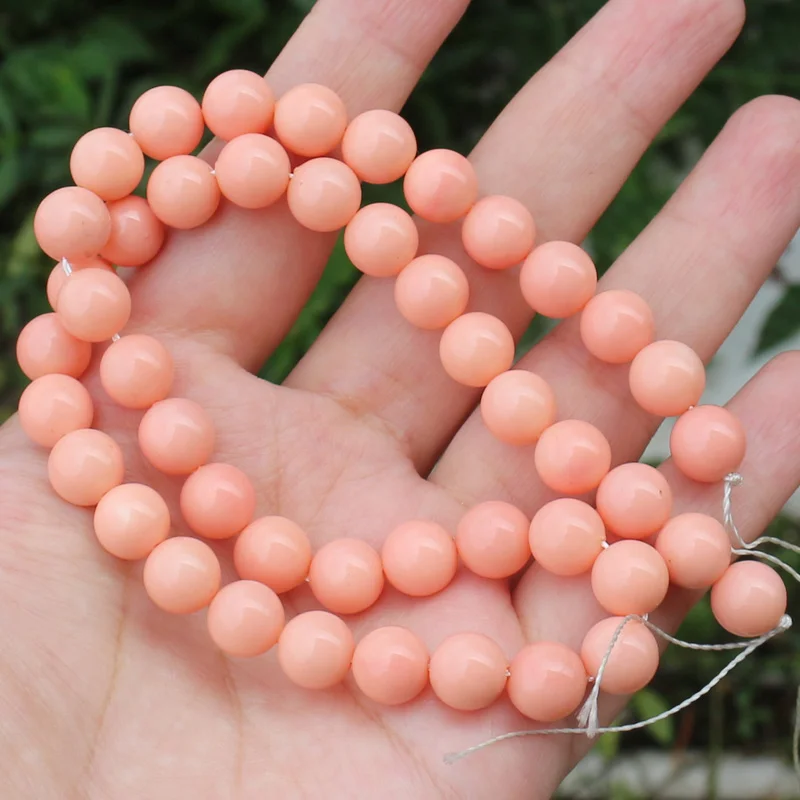 6-14mm Coral Orange Pink Color Shell Pearl Loose Beads 15.5inch per strand ,For DIY Jewelry Making !