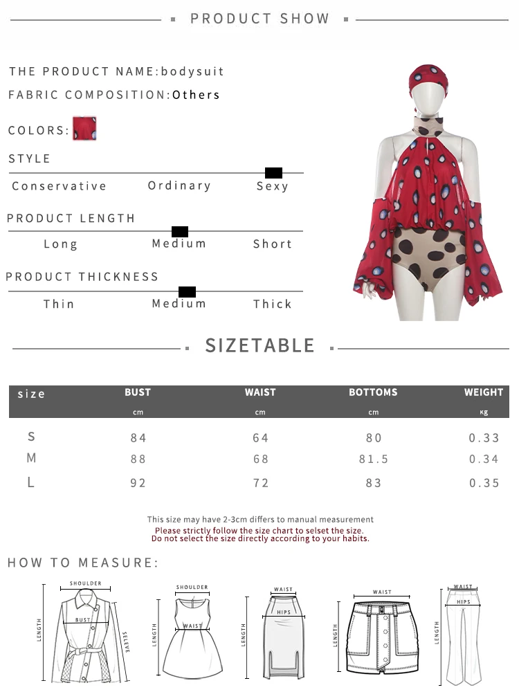 Kliou Kontrast-Patchwork-Playsuits+Kopftuch Damen Neckholder Off-Shoulder Rückenfrei Laternenärmel High-Street-Stil Klassische Rompers – Detail 1