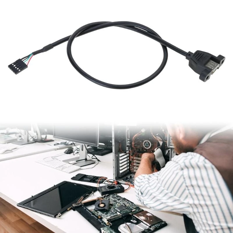 جودة USB2.0 أنثى إلى اللوحة الأم 9Pin كابل رأس USB IDC كابل للوحة الأم الموثوقة