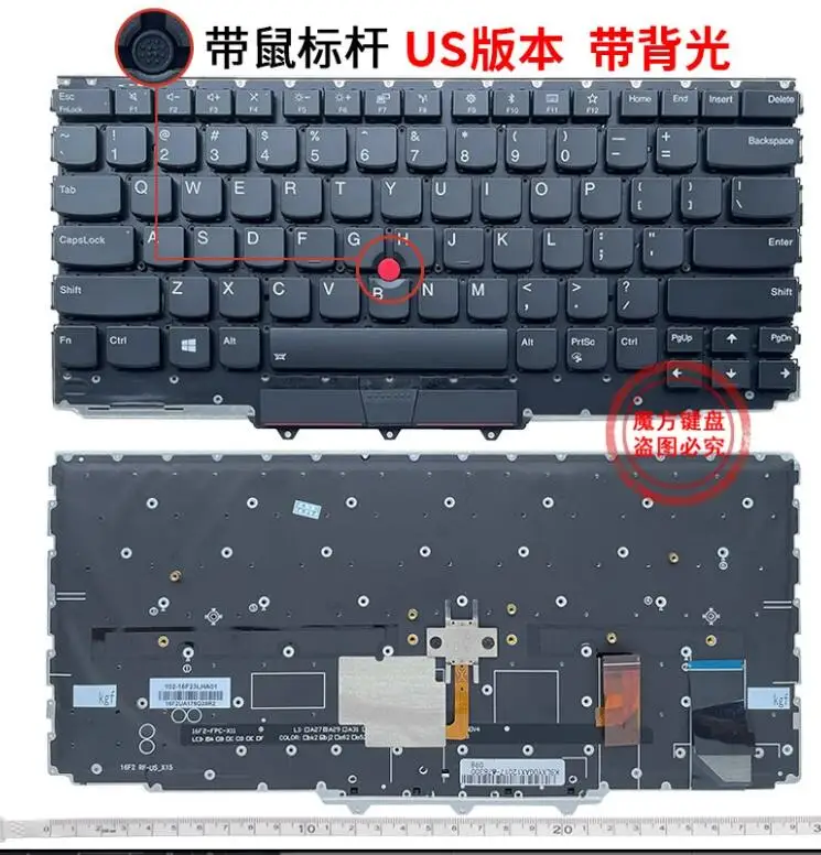 

For Lenovo ThinkPad X1 Yoga 2nd Gen 2 2017 3rd Gen 3 2018 Backlit Keyboard US