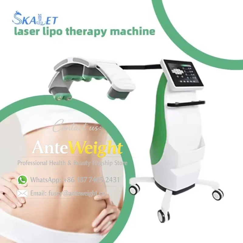 10D Lipo System 532nm Emerald Green Laser Fat Removal Face Skin Rejuvenation Commercial Use Stationary Physical Therapy
