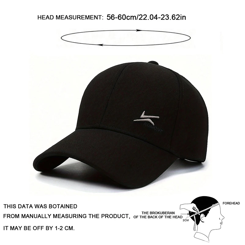 Unisex Two Hook Embroidery Baseball Caps Spring and Autumn Outdoor Adjustable Casual Hats Sunscreen Hat