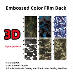 3D Embossed Color Film Back Cover Protector Sticker for Cutting Machine Universal Cutting Film Camouflage Decorative Cover