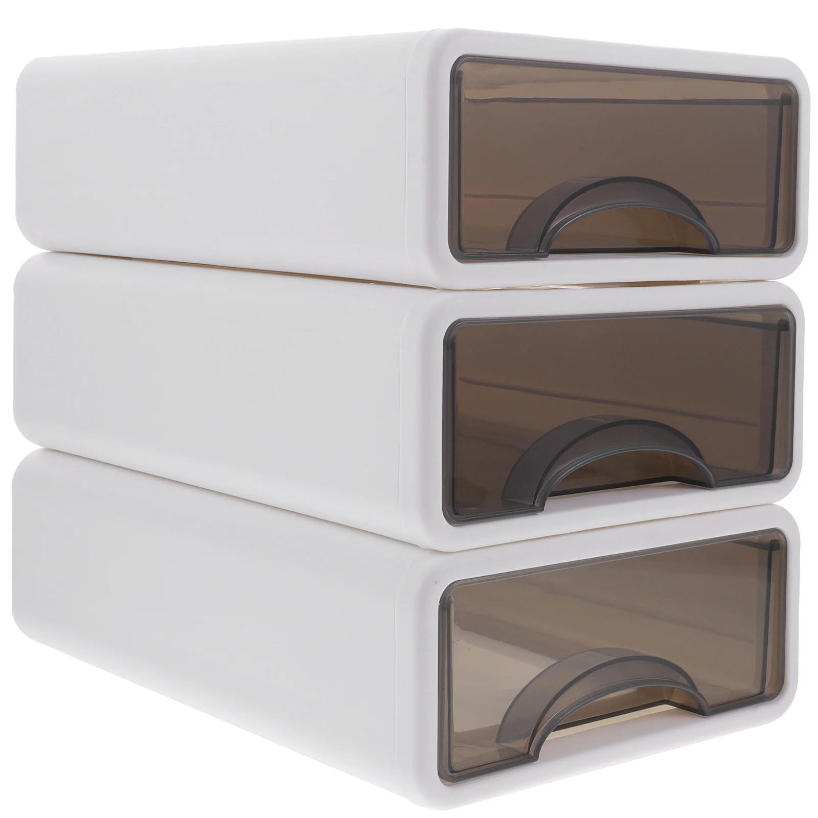 3Pcs Stackable Organizer Drawers Premium PP Material Dustproof Desk Organizer Jewelry Storage Case Drawer Type Storage Box