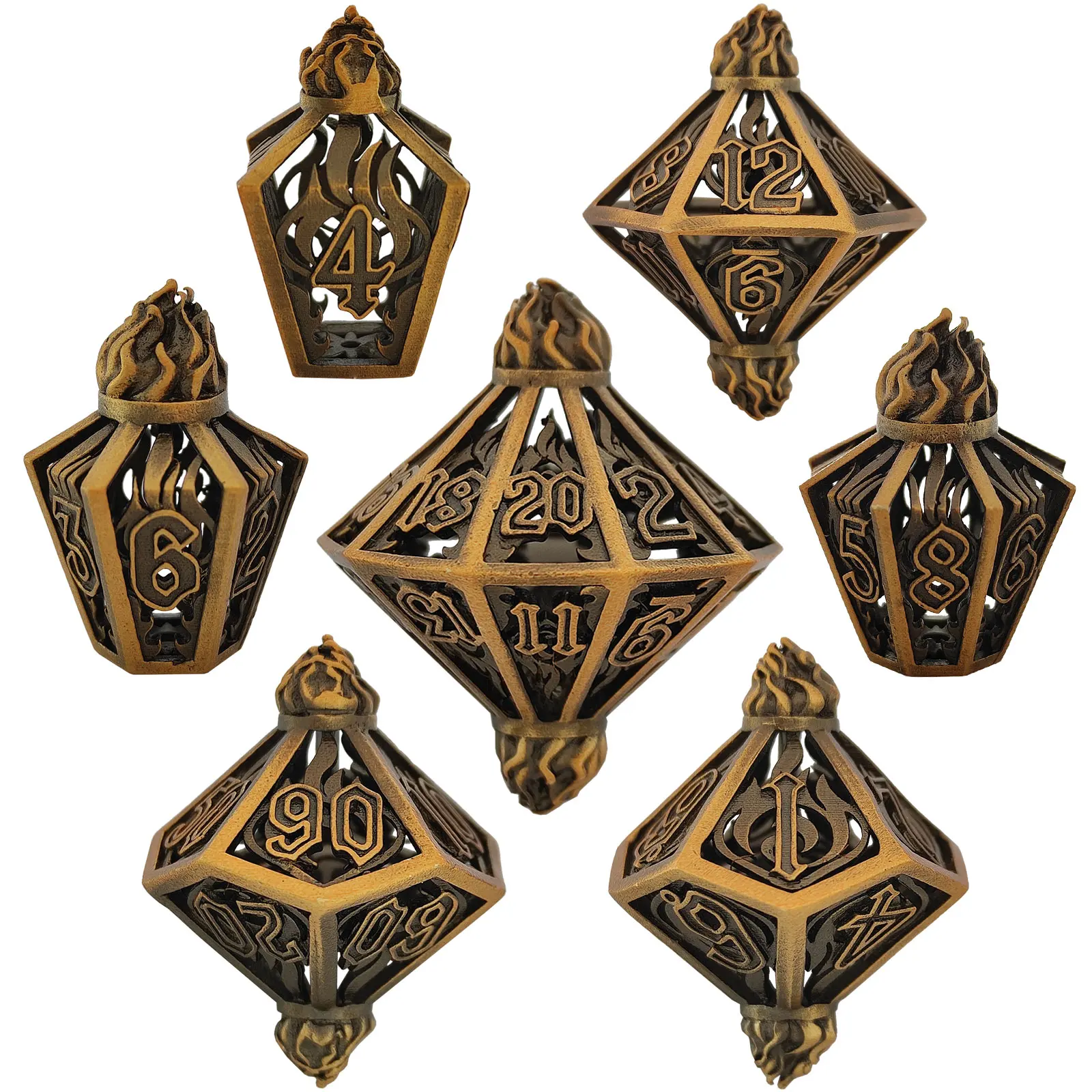 Board Game Dungeons And Dragons - DND Metal Hollow Dice Set Dungeon