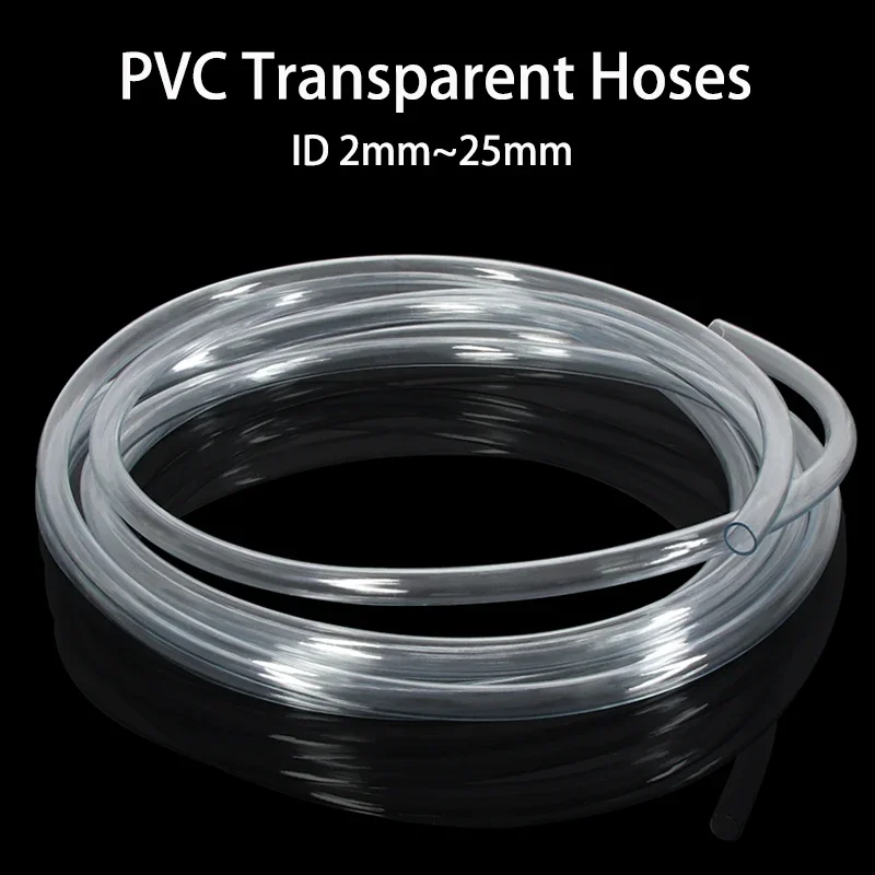 1/2/3/5/10M Transparent PVC Plastic Hoses  2 3 4 5 6 8 10 12 14 16 18 20 25mm Inner Diameter High Quality Water Pump Tube Hose