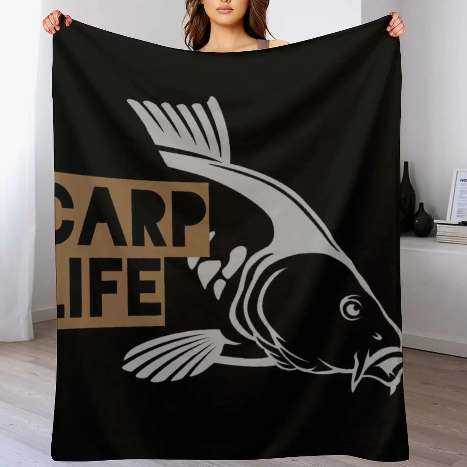 

Carp life Throw Blanket Outdoor Soft Blanket for Picnic Beach Camping