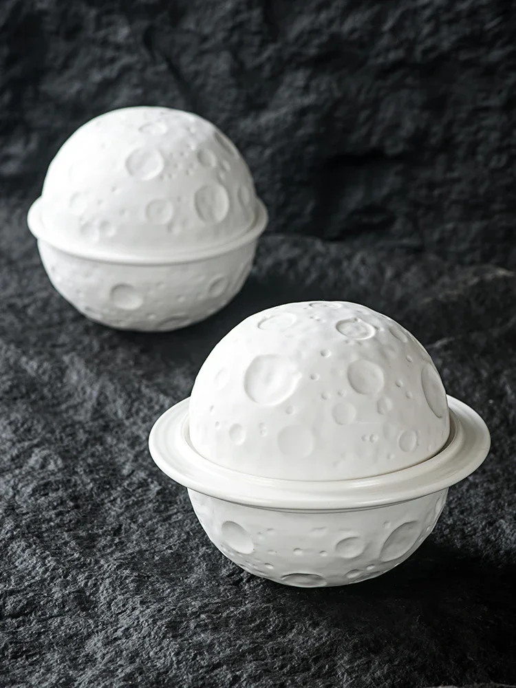 Ceramic Planet Bowl Breakfast Bowl Dessert Bowl is served with soup cup, bird's nest stew cup, sea cucumber abalone cup.