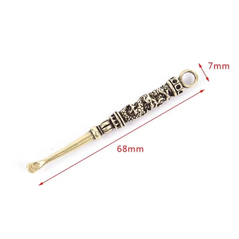 مزيل شمع الأذن أداة تنظيف الأذن عناصر تنظيف صغيرة النحاس Earpick الصحة الأذن الرعاية لوازم منتج مفيد الرجعية Rass الأذن مغرفة #6