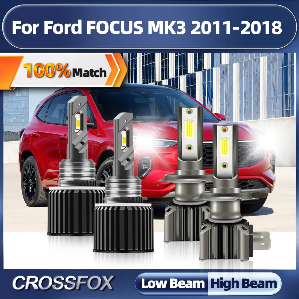 

LED Headlight Bulbs 40000LM Car Headlamps 6000K White Auto Lights 12V 24V For Ford FOCUS MK3 2011-2013 2014 2015 2016 2017 2018