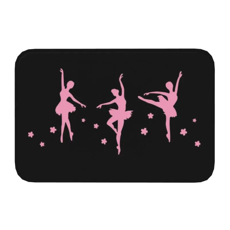 Cute Ballet Dancing Front Floor Door Entrance Mats Outdoor Ballerina Dance Dancer Bathroom Kitchen Doormat Toilet Carpet Rug