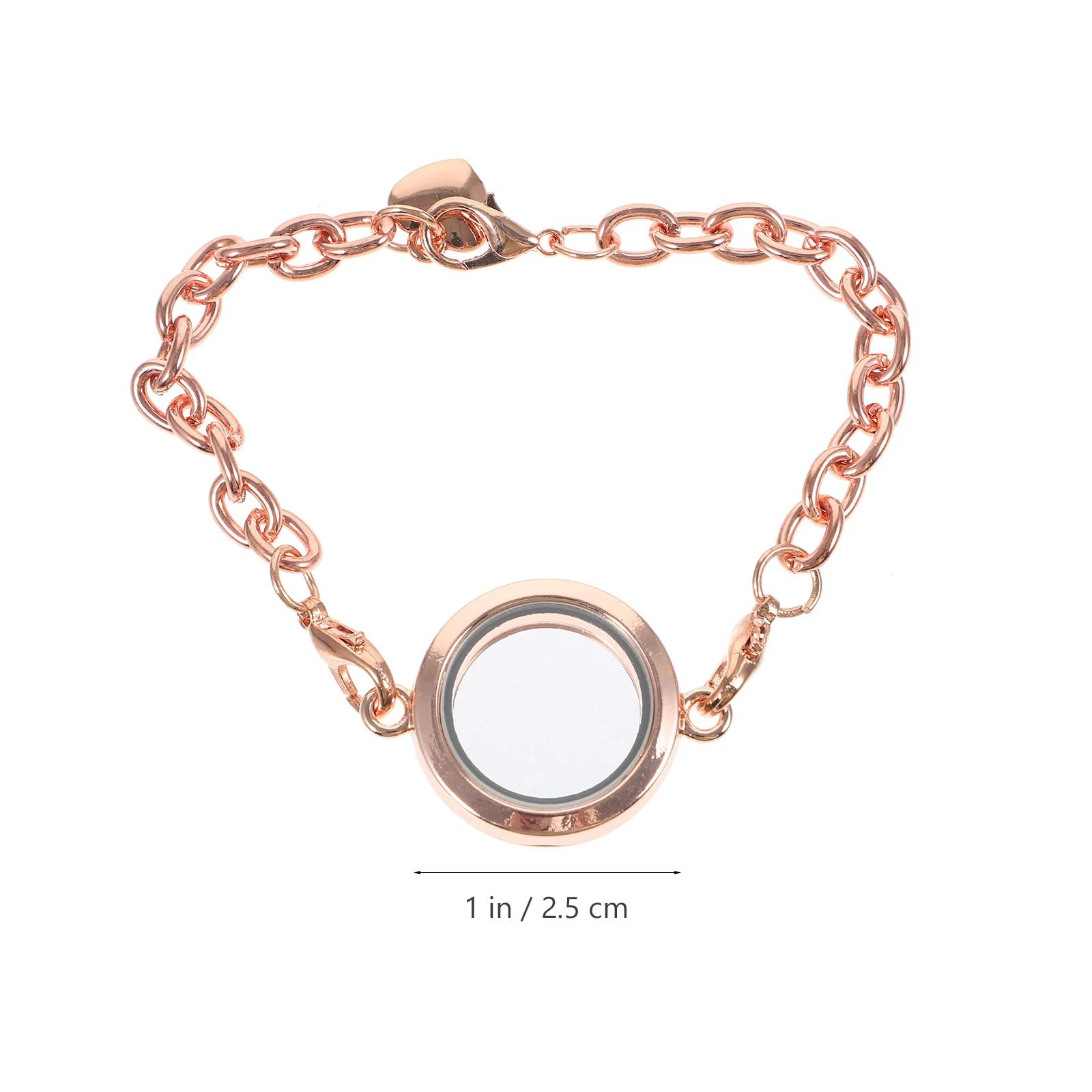 

Photo Frame Box Locket Charm for Women Round Floating Living Memory Magnetic Miss