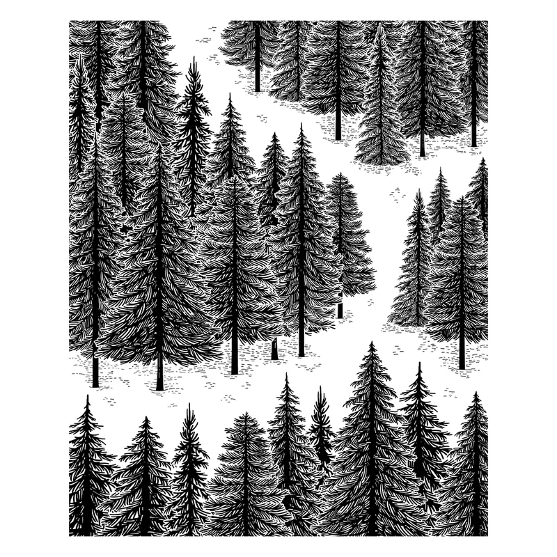 

Winter Pine Forest Nature Cutting Dies Clear Stamp DIY Scrapbooking Metal Dies Silicone Stamp For Cards Albums Decor