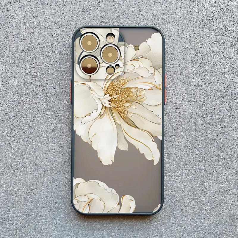 Vintage Blumen Handyhülle für iPhone 17 16 15 14 Pro Max 12 11 13 Pro Max Mini X XR XS 14 15 16 Plus Schmetterlings-Pflanzen-Rückseite – Detail 9