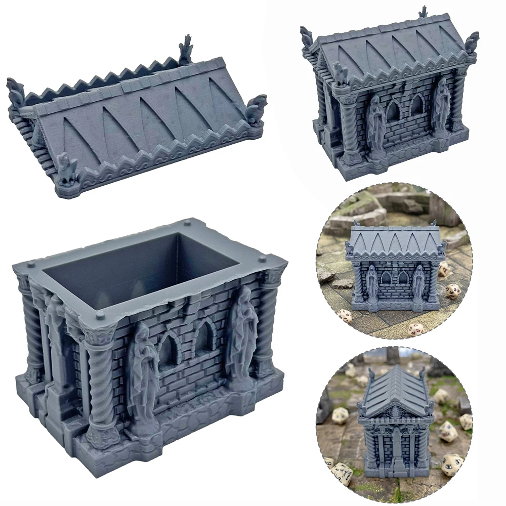 Tomb Gothic Unpainted Removable Top RPG Terrain For D&D/Wargames Scenery Decor 3D Graveyard Tombs