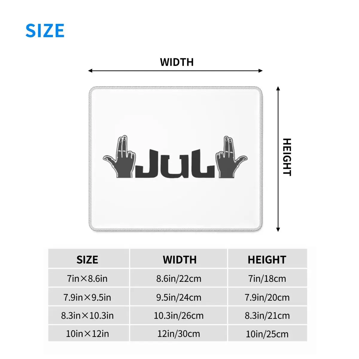 JUL , Giant Glove JUL Mouse Pad Computer Keyboard Mouse Mat Gaming Laptop Desk Mat Office Accessories Table Mats