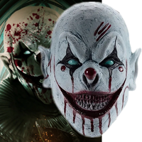 Horror Movie The Jack In the Box Clown Bloody Adult Latex Mask Cosplay Costumes Masks Full Face Helmet Halloween Prop