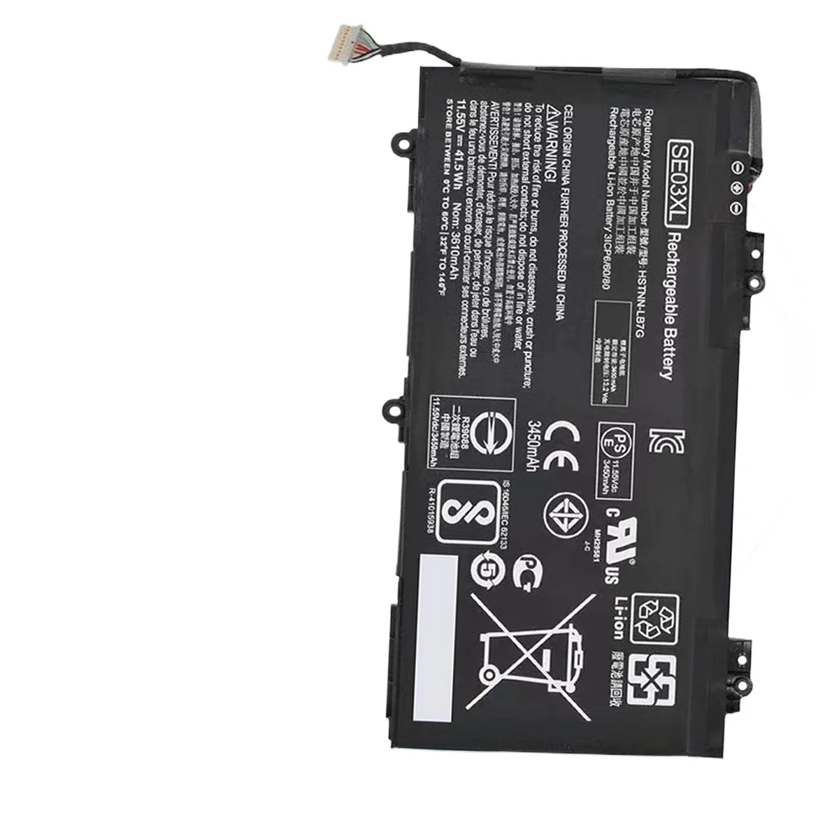 11.55V 3450mAh SE03XL Laptop Battery 849908-850 849568-421 Replacement for Hp Pavilion 14 14-AL000 14-AL125TX  TPN-Q171