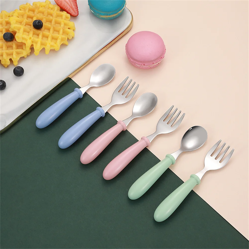 Baby Feeding Utensils 304 Stainless Steel Mater The Smooth Handle Of Abs Is Very Comfortable To Grip Childrens Equipment