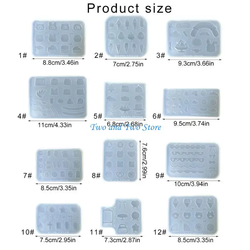 HX6F Sturdy Accessory Molds Suitable for Craft Epoxy Charm Flexible Mold for Projects