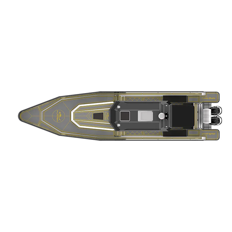 New Furreo Luxury Aluminum Yacht 12.8m Lifestyle Welded Fishing Boat for Family Recreation