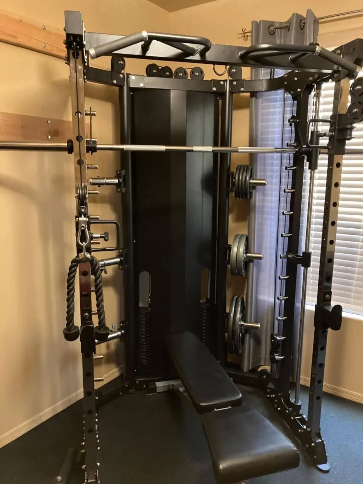 Smith Machine Squat Rack All in One Multi Functional Machine Commercial Home Use Fitness Equipment  Functional Trainer Rack