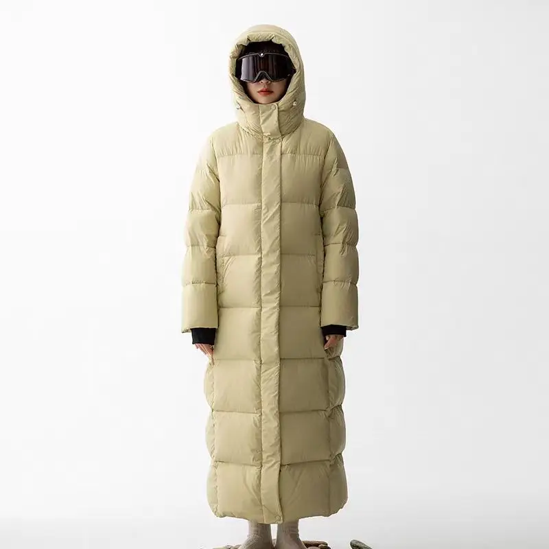 Casaco de inverno feminino 2024 novas jaquetas para mulheres à prova de vento engrossado quente para baixo jaqueta casual solto com capuz longo outerwears feminino