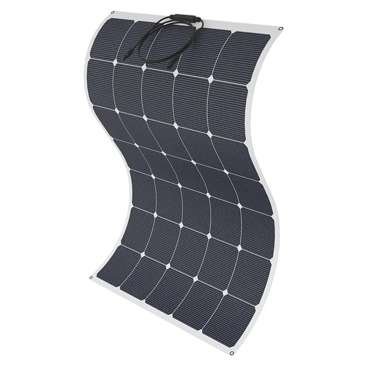 OEM Lightweight High Efficiency 200W Flexible Solar Panel for Marine Motorhome Camping Sailing Boon-docking Caravan Roof