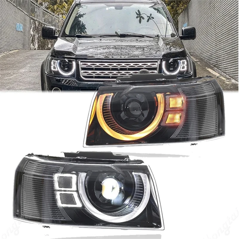 

Для Land Rover Godwalker 2 2010-2015 фары в сборе, модернизированные светодиодные фары, полностью светодиодный проектор, дневные ходовые огни