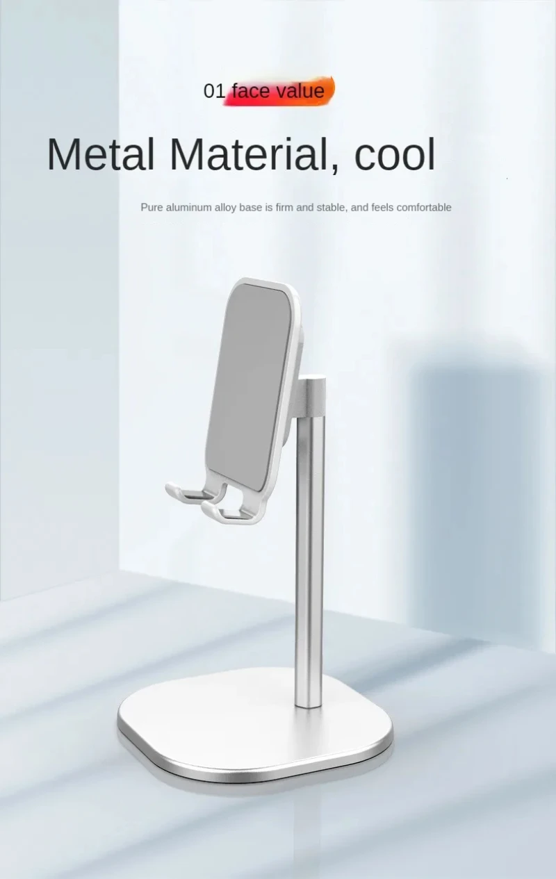 Desktop Telefon Halter Tablet Ständer Für Ipad Telefone Universal Halterung Teleskop Einstellbare Höhe Winkel Metall Live Unterstützung – Detail 5