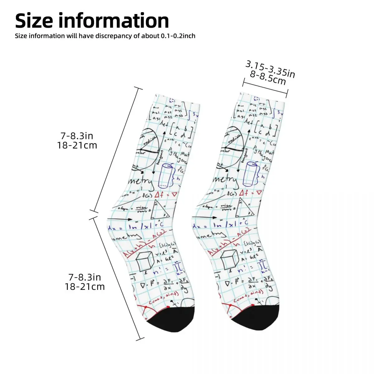 Math Homework Socks Harajuku High Quality Stockings All Season Long Socks Accessories for Man's Woman's Gifts