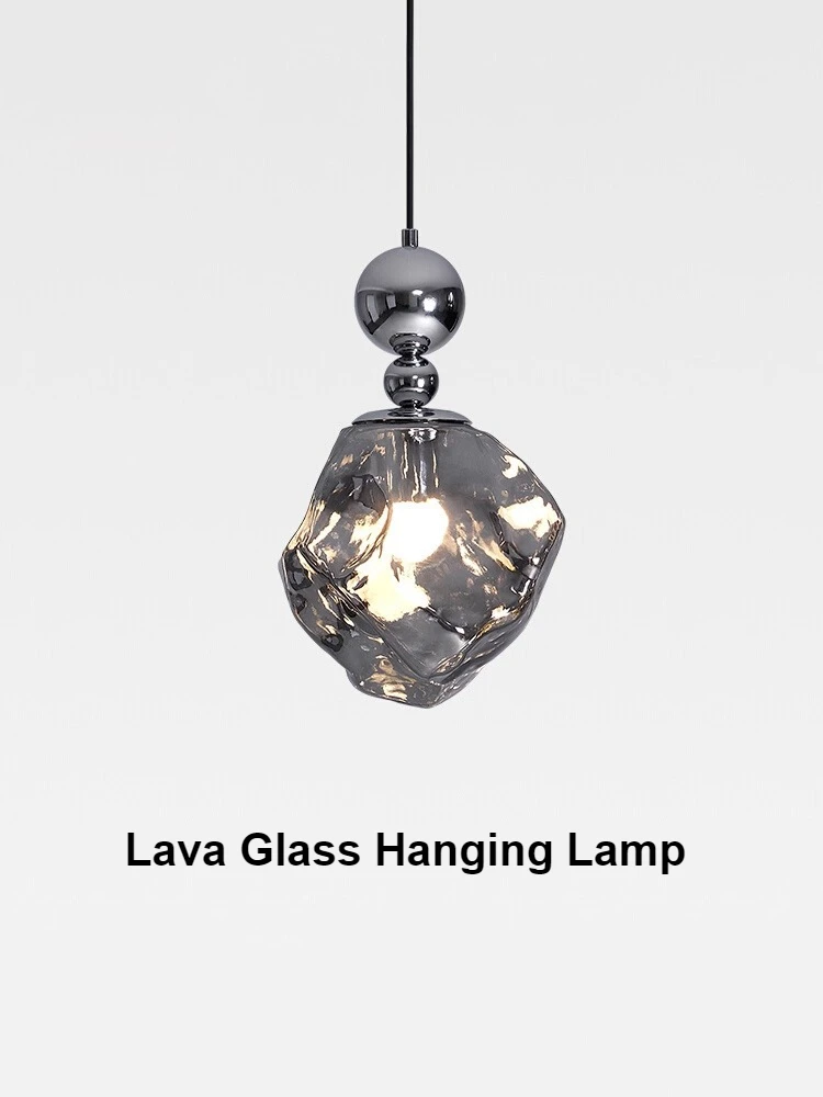 

Modern Luxury glass pendant light Restaurant Bedroom living room decor Ceiling Pendant Lamp Ice Crystal lava hanging line lamp