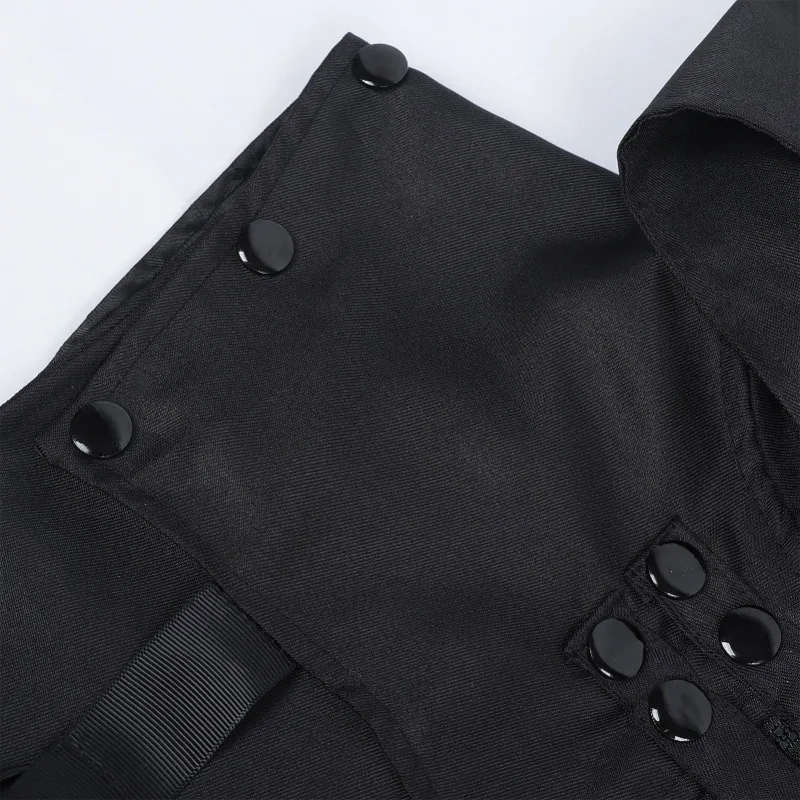 جديد القرون الوسطى عصر النهضة الشرير معطف الفيكتوري خمر القوطية الأسود سترة طويلة زي هالوين حفلة تأثيري ملابس الرجال النساء