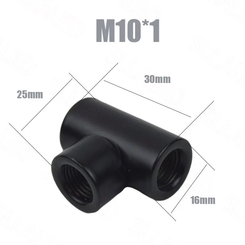 M10 Tee Connector Gold Black Connection Head Metal Thickened Material for Tooth Tube Hollow Rod Inner Teeth Lighting Accessories