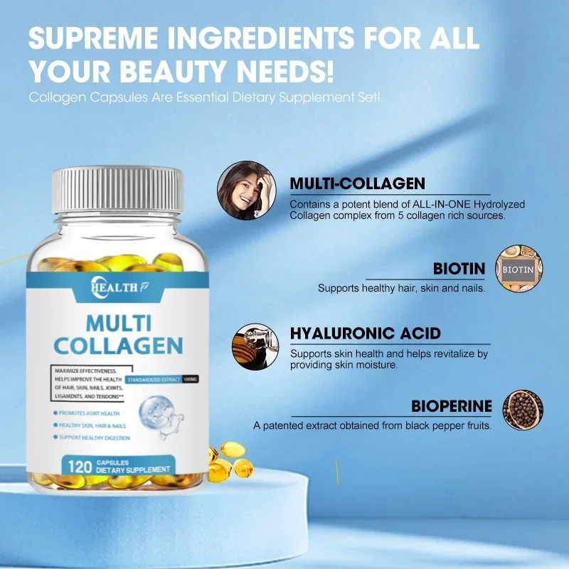 Health Hydrolyzed Collagen Protein Supplement Gel Supports Healthy Skin, Joints, Hair, Nails, Antioxidant Diet