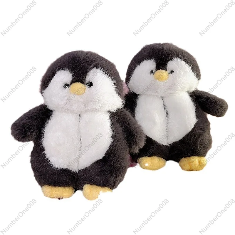 Winter Cotton Slippers Female Cute Bag with Plush Penguin Home Thick Bottom Winter Women Indoor Warm Wool Slippers Male