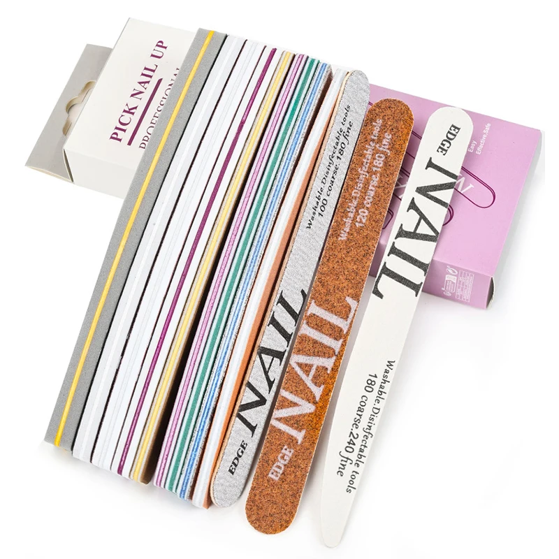 6/12Pcs Nail Files Set Professional Nail Files Pedicure Manicure Tools 100/150/180/220/240/280/1000/4000 Grit Nails Accessories