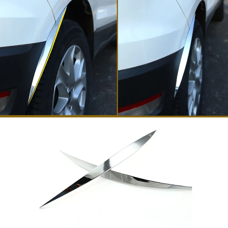 ABS Chrome Wheel Eyebrow Trim Decorative Sequin Sticker Beautiful protective patch for Ford Ecosport 2012- 2016 car Accessories