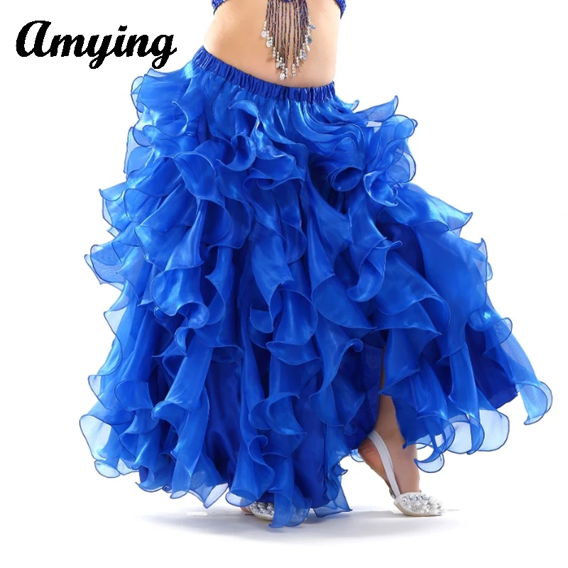 Children's Belly Dance Skirt Stage Performance Poncho Skirts Oriental Indian Dance Costumes Girls High Quality Dance Long Skirt