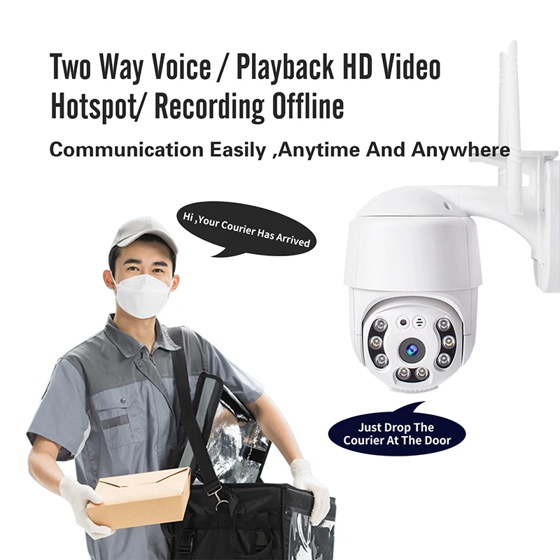 Security Protection Camera outdoor WIFI wireless monitor Network Ball Type Smart Camera Tuya Smart Video Cam CCTV waterproof