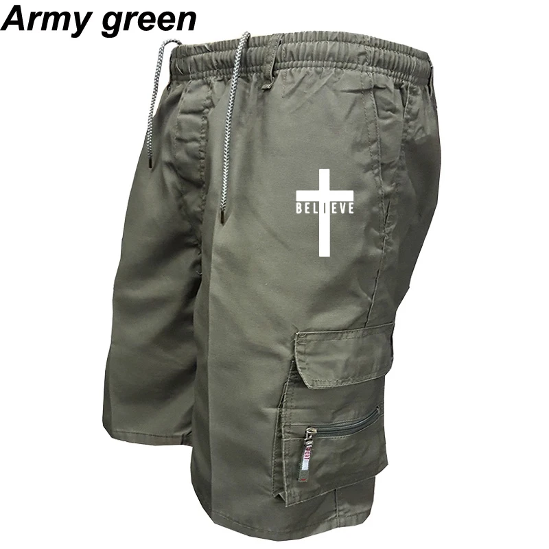Fashion Men's Military Cargo Shorts Mens Tactical Pants Casual Big Pocket Sports Slacks Cargo Panels Trousers Plus Size for Male