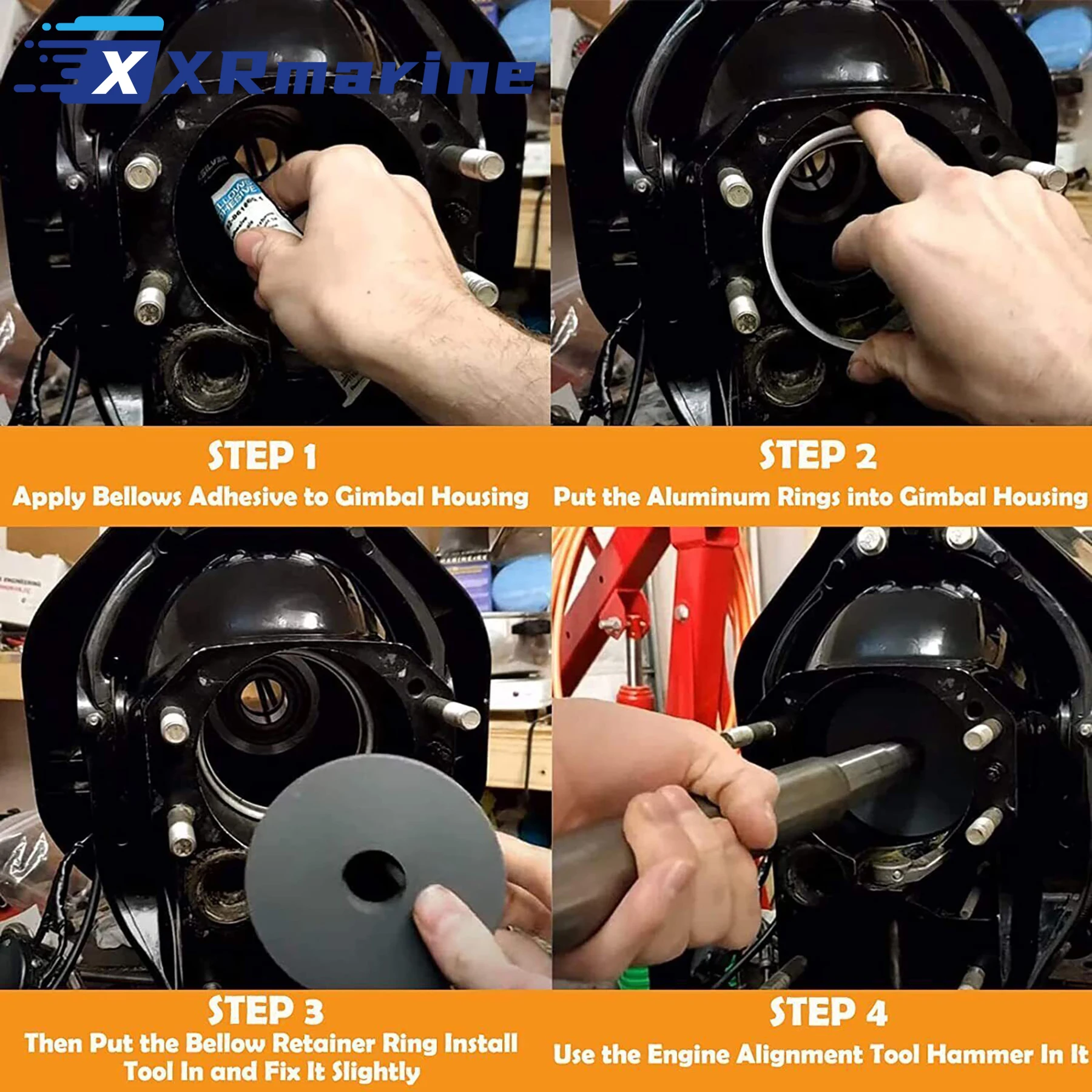 91-818162 حلقة التجنيب تثبيت المفصلي دبوس أداة 91-78310 ل Mercruiser Alpha 1 Gen 2 Bravo Stern Drive 43577 18-9870 18-9861 #6