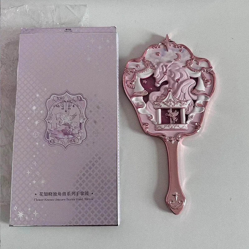 フラワーノウユニコーンクリスタルハンドヘルドミラーメイクアップミラー周辺機器