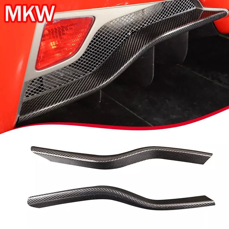 For Ferrari 458 2011-2016 Real Carbon Fiberr Car Rear Bumper Splitter Lip Diffuser Spoiler Cover Decoration Car Accessories