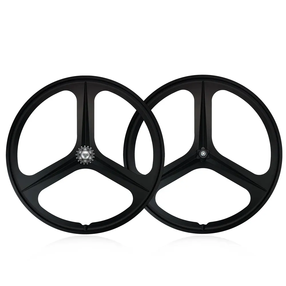 STLF High Quality Cheap Fixed Gear Wheel Set Track Bike Sing Speed Wheel 40MM V Brake 700C Tri Spoke Fixie Wheel for Fixie Bicyc