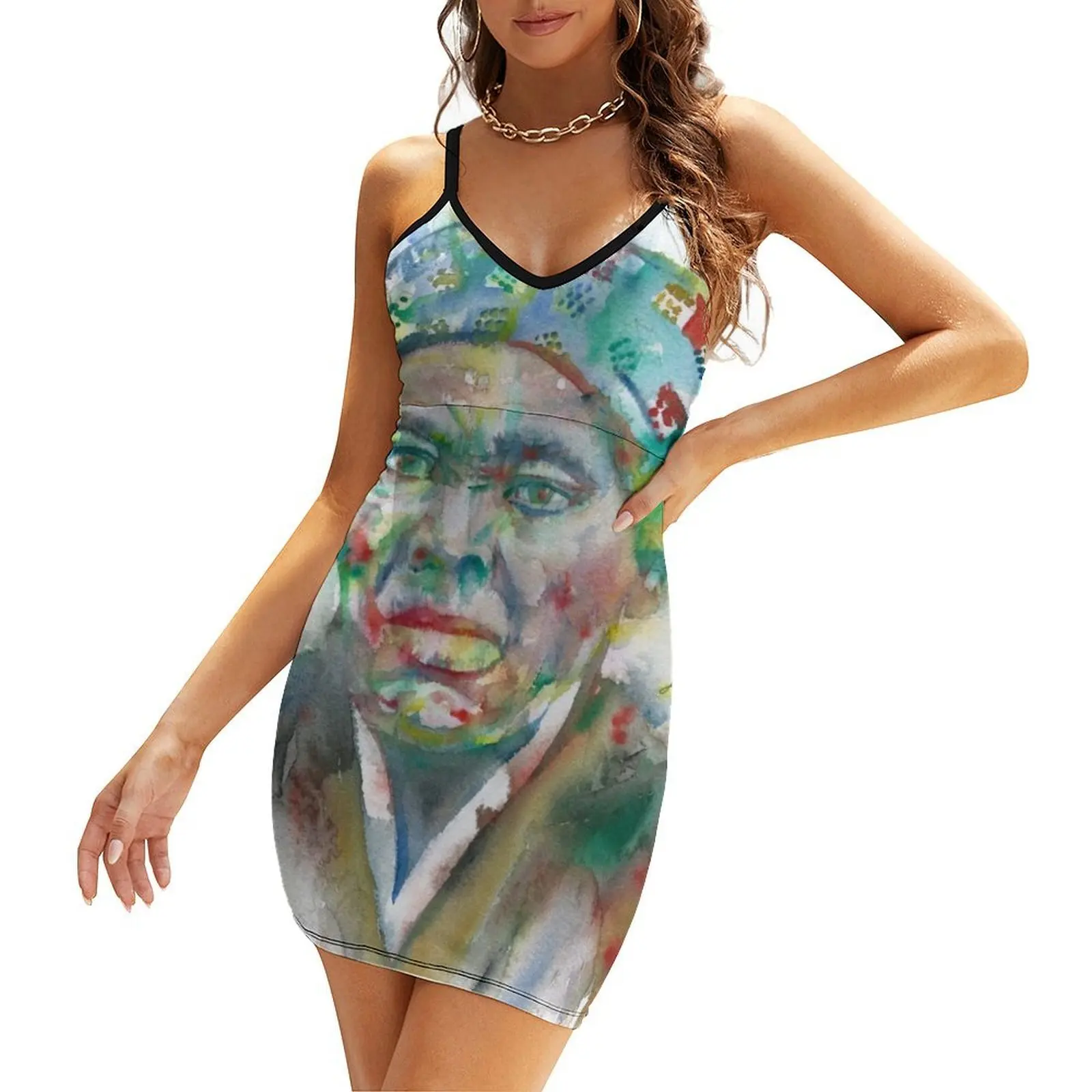 

HARRIET TUBMAN watercolor portrait.1 Sling Dress party dresses woman dress for women summer birthday dress for women luxury 2025