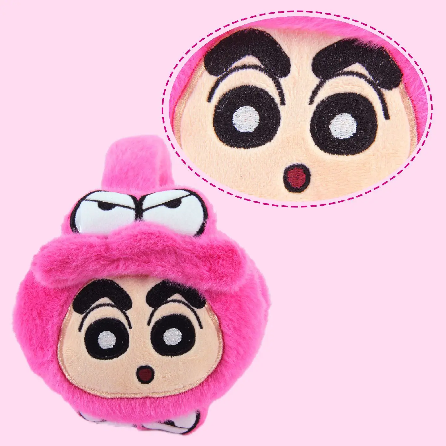 Kawaii Crayon Shin Chan Superman Panda Winter Warmth Eartips Children's Ear Cover Girls' Warm Folding Plush Eartips Girl's Gifts
