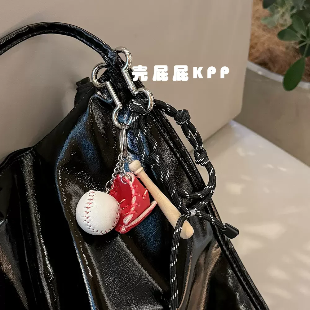 Korean Ins Personalized Creative Baseball Couple Bag Car Key Pendant Mountaineering Rope AirPods Decorative Bracelet Rope