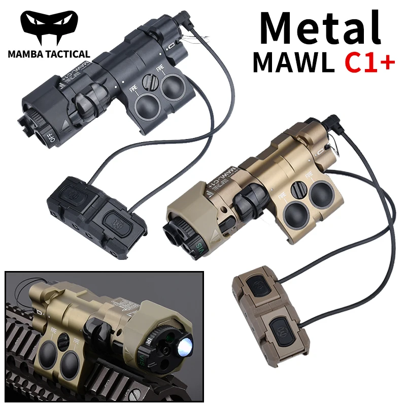 

Mawl C1+ Metal Tactical CNC Laser Sight Red Green Blue Aiming Rays IR fill Light White LED Flashlight Fit 20mm Picatinny Rail